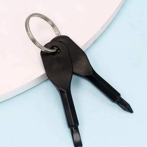 Screwdriver Keychain Safety Keychain Pocket Tools Road Safety Kit Keyringn - Picture 1 of 9